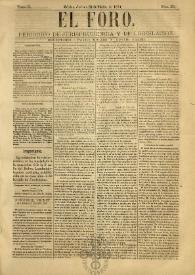 El Foro : Periódico de Jurisprudencia y Legislación. Tomo II, núm. 23, jueves 29 de enero de 1874 | Biblioteca Virtual Miguel de Cervantes