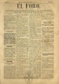 El Foro : Periódico de Jurisprudencia y Legislación. Tomo II, núm. 24, viernes 30 de enero de 1874 | Biblioteca Virtual Miguel de Cervantes