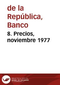 8. Precios, noviembre 1977 | Biblioteca Virtual Miguel de Cervantes