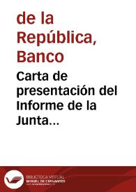 Carta de presentación del Informe de la Junta Directiva al Congreso de la República e introducción, marzo 2015 | Biblioteca Virtual Miguel de Cervantes