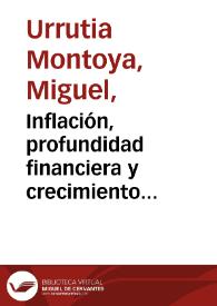 Inflación, profundidad financiera y crecimiento económico: conceptos básicos | Biblioteca Virtual Miguel de Cervantes