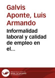 Informalidad laboral y calidad de empleo en el Pacífico colombiano | Biblioteca Virtual Miguel de Cervantes