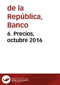 6. Precios, octubre 2016 | Biblioteca Virtual Miguel de Cervantes