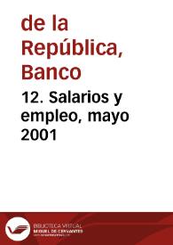 12. Salarios y empleo, mayo 2001 | Biblioteca Virtual Miguel de Cervantes