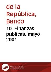 10. Finanzas públicas, mayo 2001 | Biblioteca Virtual Miguel de Cervantes