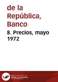 8. Precios, mayo 1972 | Biblioteca Virtual Miguel de Cervantes