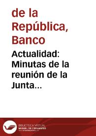 Actualidad: Minutas de la reunión de la Junta Directiva del Banco de la República y comunicados de prensa, enero 2017 | Biblioteca Virtual Miguel de Cervantes