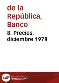 8. Precios, diciembre 1978 | Biblioteca Virtual Miguel de Cervantes