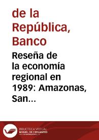 Reseña de la economía regional en 1989: Amazonas, San Andrés y Providencia | Biblioteca Virtual Miguel de Cervantes