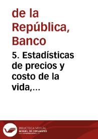 5. Estadísticas de precios y costo de la vida, septiembre 1966 | Biblioteca Virtual Miguel de Cervantes