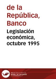 Legislación económica, octubre 1995 | Biblioteca Virtual Miguel de Cervantes