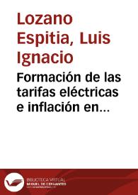 Formación de las tarifas eléctricas e inflación en Colombia | Biblioteca Virtual Miguel de Cervantes