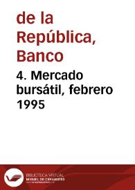 4. Mercado bursátil, febrero 1995 | Biblioteca Virtual Miguel de Cervantes