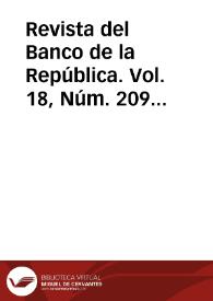 Revista del Banco de la República. Vol. 18, Núm. 209 (marzo 1945) | Biblioteca Virtual Miguel de Cervantes