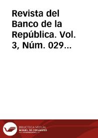 Revista del Banco de la República. Vol. 3, Núm. 029 (marzo 1930) | Biblioteca Virtual Miguel de Cervantes