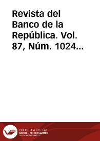 Revista del Banco de la República. Vol. 87, Núm. 1024 (febrero 2013) | Biblioteca Virtual Miguel de Cervantes