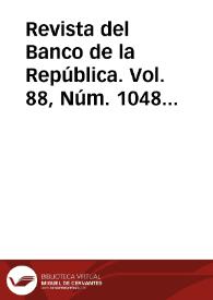 Revista del Banco de la República. Vol. 88, Núm. 1048 (febrero 2015) | Biblioteca Virtual Miguel de Cervantes