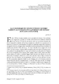 La cubanidad en Cintio Vitier y Severo Sarduy ("Lo cubano en la poesía" y "De dónde son los cantantes") / María José Bruña Bragado | Biblioteca Virtual Miguel de Cervantes