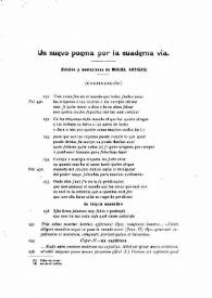 Un nuevo poema por la cuaderna vía (Continuación) / edición y anotaciones de Miguel Artigas y Ferrando | Biblioteca Virtual Miguel de Cervantes