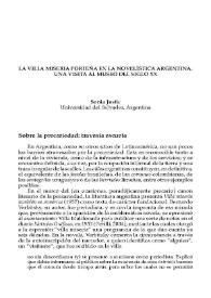 La villa miseria porteña en la novelística argentina. Una visita al museo del siglo XX / Sonia Jostic | Biblioteca Virtual Miguel de Cervantes