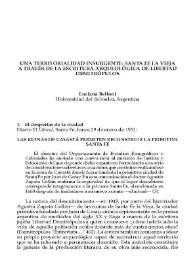 Una territorialidad insurgente: Santa Fe la Vieja a través de la escritura arqueológica de Libertad Demitrópulos / Luciana Belloni | Biblioteca Virtual Miguel de Cervantes