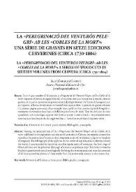 La «"Peregrinació del Venturós Pelegrí" ab les "Cobles de la mort"»: una sèrie de gravats en setze edicions cerverines ("circa" 1730-1804) / Joan Mahiques Climent | Biblioteca Virtual Miguel de Cervantes