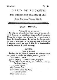 Diario de Alicante. Núm. 16, 16 de abril de 1817 | Biblioteca Virtual Miguel de Cervantes