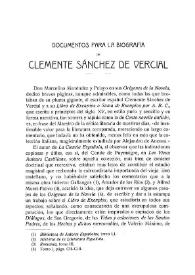 Documentos para la biografía de Clemente Sánchez de Vercial / Eloy Díaz-Jiménez y Molleda | Biblioteca Virtual Miguel de Cervantes