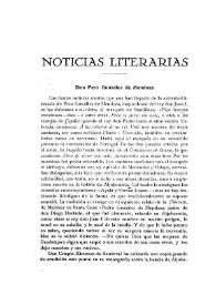 Noticias literarias / José M.ª de Cossío | Biblioteca Virtual Miguel de Cervantes