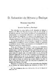 Don Sebastián de Miñano y Bedoya. Bosquejo biográfico / por Ignacio Aguilera y Santiago | Biblioteca Virtual Miguel de Cervantes