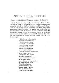 Notas de un lector: Nueva versión (siglo XVI) de un Romance de Gayferos / José María de Cossío | Biblioteca Virtual Miguel de Cervantes