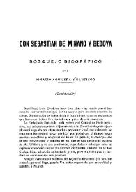 Don Sebastián de Miñano y Bedoya. Bosquejo biográfico / por Ignacio Aguilera y Santiago | Biblioteca Virtual Miguel de Cervantes