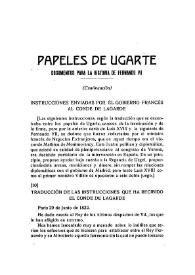 Papeles de Ugarte. Documentos para la historia de Fernando VII (Continuación) / Elías Ortiz De La Torre | Biblioteca Virtual Miguel de Cervantes