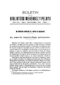 Un supuesto cómplice del motín de Esquilache. El Abate Montañés Gándara / Constancio Eguía Ruiz | Biblioteca Virtual Miguel de Cervantes