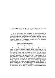 Cervantes y las supersticiones / Ricardo del Arco | Biblioteca Virtual Miguel de Cervantes