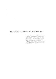 Menéndez Pelayo y la Hispanidad / Enrique Sánchez Reyes | Biblioteca Virtual Miguel de Cervantes