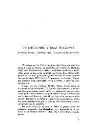 Un epistolario y unas elecciones. Menéndez Pelayo. Martínez Vigil. La Universidad de Oviedo / José P. Castro | Biblioteca Virtual Miguel de Cervantes