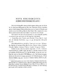 Nota bibliográfica sobre Menéndez Pelayo / Hensley C. Woodbridge | Biblioteca Virtual Miguel de Cervantes