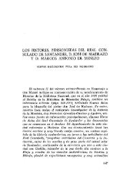 Los pintores, pensionistas del Real Consulado de Santander, D. José de Madrazo y D. Marcos Antonio de Menezo. Nuevos documentos para sus biografías / Tomás Maza Solano | Biblioteca Virtual Miguel de Cervantes