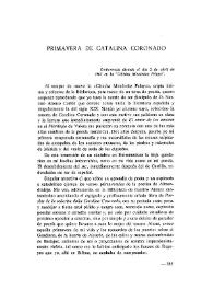 Primavera de Catalina [sic] Coronado / Gerardo Diego | Biblioteca Virtual Miguel de Cervantes