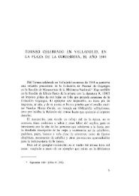 Torneo celebrado en Valladolid, en la Plaza de la Corredera, el año 1544 / Ramón Paz y Remolar | Biblioteca Virtual Miguel de Cervantes