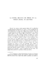 La sátira segunda de Persio en la poesía moral de Quevedo / Alfonso Rey | Biblioteca Virtual Miguel de Cervantes