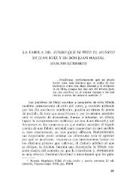 La fábula del "zorro que se hizo el muerto" en Juan Ruiz y en Don Juan Manuel (Análisis literario) / Emilio de Miguel Martínez | Biblioteca Virtual Miguel de Cervantes