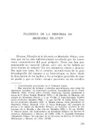 Filosofía de la historia en Menéndez Pelayo / Enrique Rivera de Ventosa | Biblioteca Virtual Miguel de Cervantes