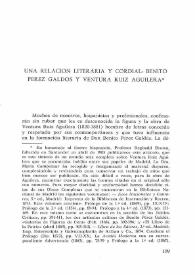 Una relación literaria y cordial: Benito Pérez Galdós y Ventura Ruiz Aguilera / Reginald Brown | Biblioteca Virtual Miguel de Cervantes