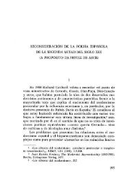 Reconsideración de la poesía española de la segunda mitad del siglo XIX. (A propósito de Núñez de Arce) / José Luis Calvo Carilla | Biblioteca Virtual Miguel de Cervantes