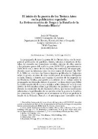 El inicio de la Guerra de los Treinta Años en la publicística española: la Defenestración de Praga y la Batalla de la Montaña Blanca / Jesús M.ª Usunáriz | Biblioteca Virtual Miguel de Cervantes