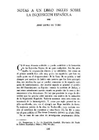 Notas a un libro inglés sobre la Inquisición española / por José López de Toro | Biblioteca Virtual Miguel de Cervantes