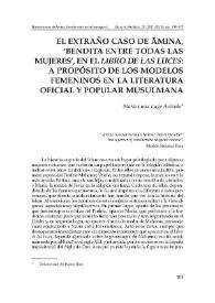 El extraño caso de Āmina, "bendita entre todas las mujeres", en el "Libro de las luces": a propósito de los modelos femeninos en la literatura oficial y popular musulmana / María Luisa Lugo Acevedo | Biblioteca Virtual Miguel de Cervantes