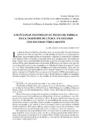 Las "Églogas pastoriles" de Pedro de Padilla en la tradición bucólica: un diálogo con Soledad Pérez-Abadín / Ramajo Caño, Antonio | Biblioteca Virtual Miguel de Cervantes